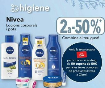 Clarel Loción hidratante nivea oferta