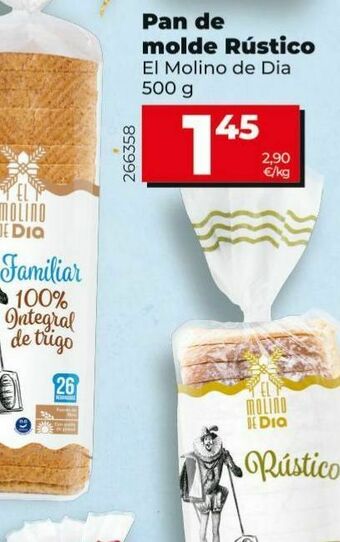 Dia Pan de molde rústico oferta