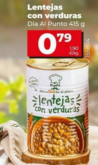Dia Lentejas con verduras oferta