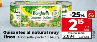Dia Guisantes al natural muy finos bonduelle oferta