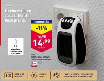 ALDI Quigg Calefactor De Enchufe oferta