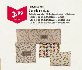 ALDI Home Creation Cojín De Semillas oferta
