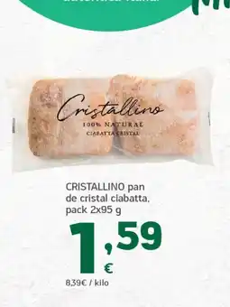 HiperDino CRISTALLINO pan de cristal ciabatta oferta