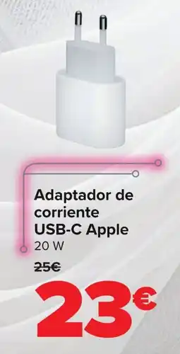 Carrefour Adaptador de corriente USB-C Apple oferta