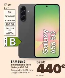 Carrefour SAMSUNG Smartphone libre Galaxy A56 5G oferta