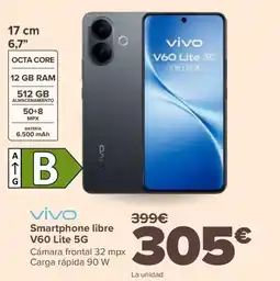 Carrefour VIVO Smartphone libre V60 Lite 5G oferta