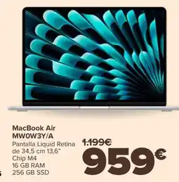 Carrefour MacBook Air MWOW3Y/A oferta