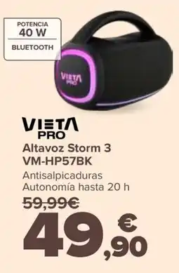 Carrefour VIETɅ PRO Altavoz Storm 3 VM-HP57BK oferta