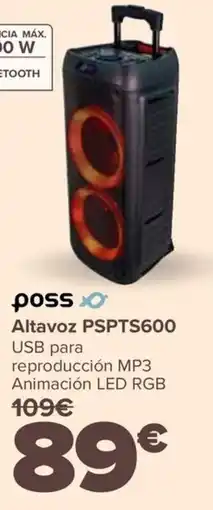 Carrefour POSS Altavoz PSPTS600 USB para oferta