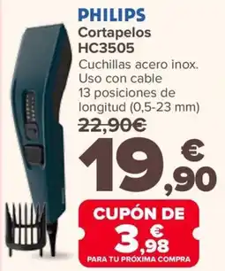 Carrefour PHILIPS Cortapelos HC3505 oferta