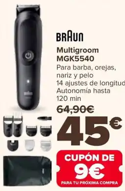 Carrefour BRAUN Multigroom MGK5540 oferta