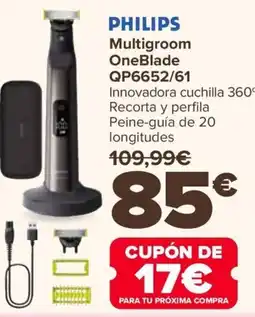 Carrefour PHILIPS Multigroom OneBlade QP6652/61 oferta