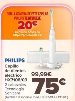 Carrefour PHILIPS Cepillo de dientes eléctrico HX7108/03 oferta