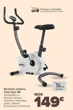 Carrefour Bicicleta estática Vital Gym B6 oferta