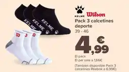 Carrefour WILSON Pack 3 calcetines deporte oferta