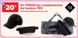 Carrefour TEX En todos los complementos de hombre oferta