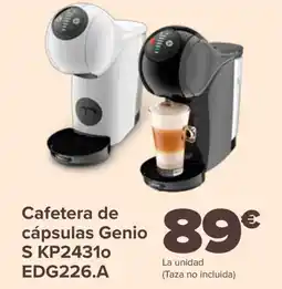 Carrefour Cafetera de cápsulas Genio S KP24310 EDG226.A oferta
