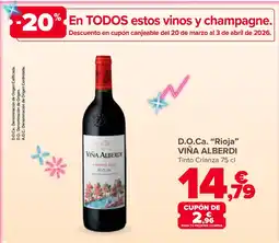 Carrefour VIÑA ALBERDI D.O.Ca. "Rioja❞ oferta