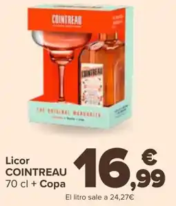 Carrefour COINTREAU Licor + Copa oferta