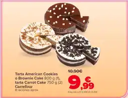 Carrefour Tarta American Cookies o Brownie Cake tarta Carrot Cake Carrefour oferta