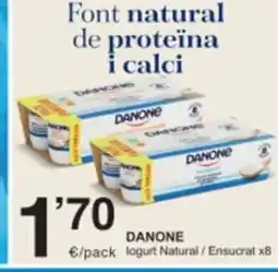 SPAR Fragadis DANONE €/pack logurt Natural/Ensucrat x8 oferta