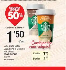 SPAR Fragadis STARBUCKS Cafè Caffe Latte, Capuccino o Caramel Macchiato oferta