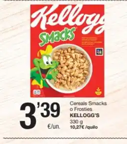SPAR Fragadis KELLOGG'S Cereals Smacks o Frosties oferta