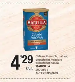 SPAR Fragadis MARCILLA Cafè molt mezcla, natural, descafeinat mezcla o descafeinat natural oferta