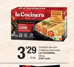 SPAR Fragadis LA COCINERA Canelons de carn o lasanya bolonyesa oferta