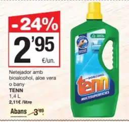 SPAR Fragadis TENN Netejador amb bioalcohol, aloe vera o bany oferta