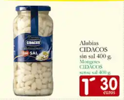 Supermercados Bip Bip CIDACOS Alubias sin sal oferta