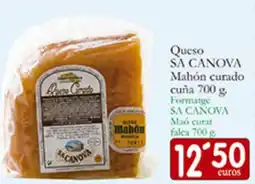 Supermercados Bip Bip SA CANOVA Queso Mahón curado cuña oferta