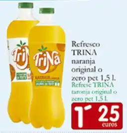 Supermercados Bip Bip TRINA Refresco naranja original o zero pet oferta