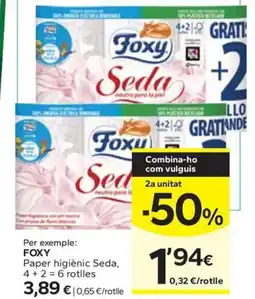 Caprabo FOXY Paper higiènic Seda oferta