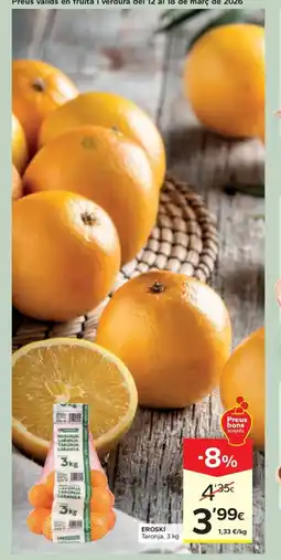 Caprabo EROSKI Taronja oferta