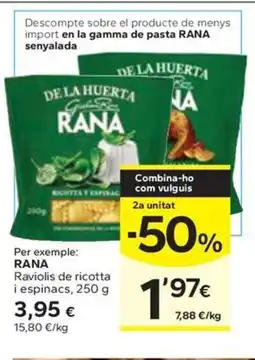 Caprabo RANA Raviolis de ricotta i espinacs oferta