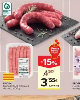 Caprabo EROSKI Llonganisses fresques de porc oferta