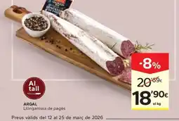 Caprabo ARGAL Llonganissa de pagès oferta