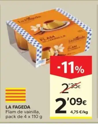 Caprabo LA FAGEDA Flam de vainilla oferta