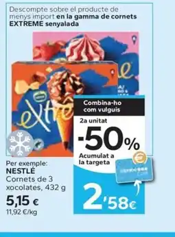 Caprabo NESTLÉ Cornets de 3 xocolates oferta