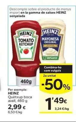 Caprabo HEINZ Quètxup boca avall oferta