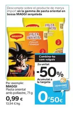 Caprabo MAGGI Pasta oriental oferta