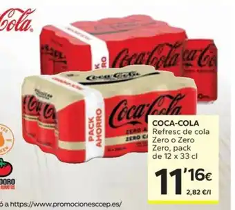 Caprabo COCA-COLA Refresc de cola Zero o Zero Zero oferta