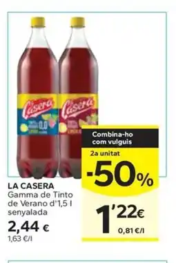 Caprabo LA CASERA Gamma de Tinto de Verano oferta