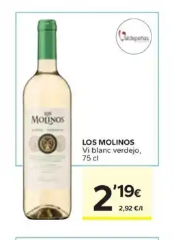 Caprabo LOS MOLINOS Vi blanc verdejo oferta