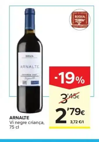 Caprabo ARNALTE Vi negre criança oferta