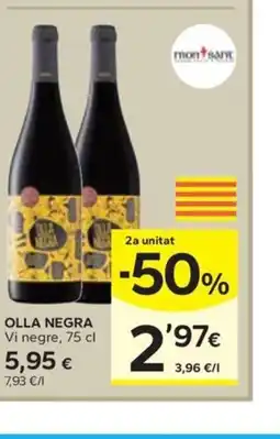 Caprabo OLLA NEGRA Vi negre oferta