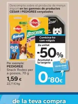 Caprabo PEDIGREE Snack Rodeo per a gosso oferta