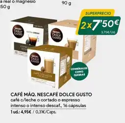 Masymas NESCAFÉ DOLCE GUSTO Café máq. oferta