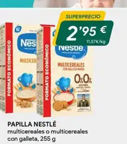 Masymas Papilla nestlé multicereales o multicereales con galleta oferta